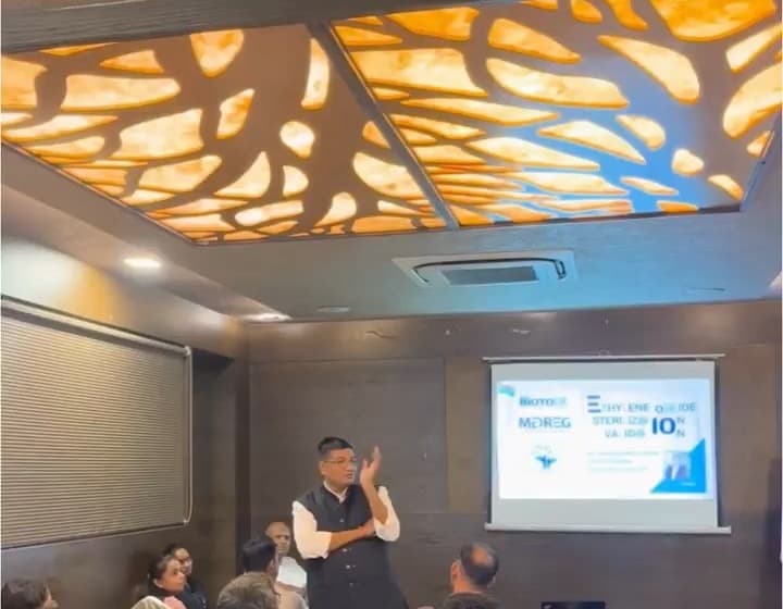 Trainer answering questions at the ETO validation training